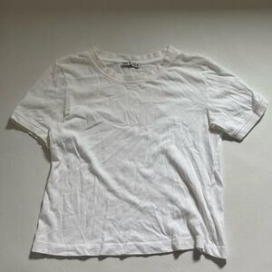 Zara white Crew Neck Tee